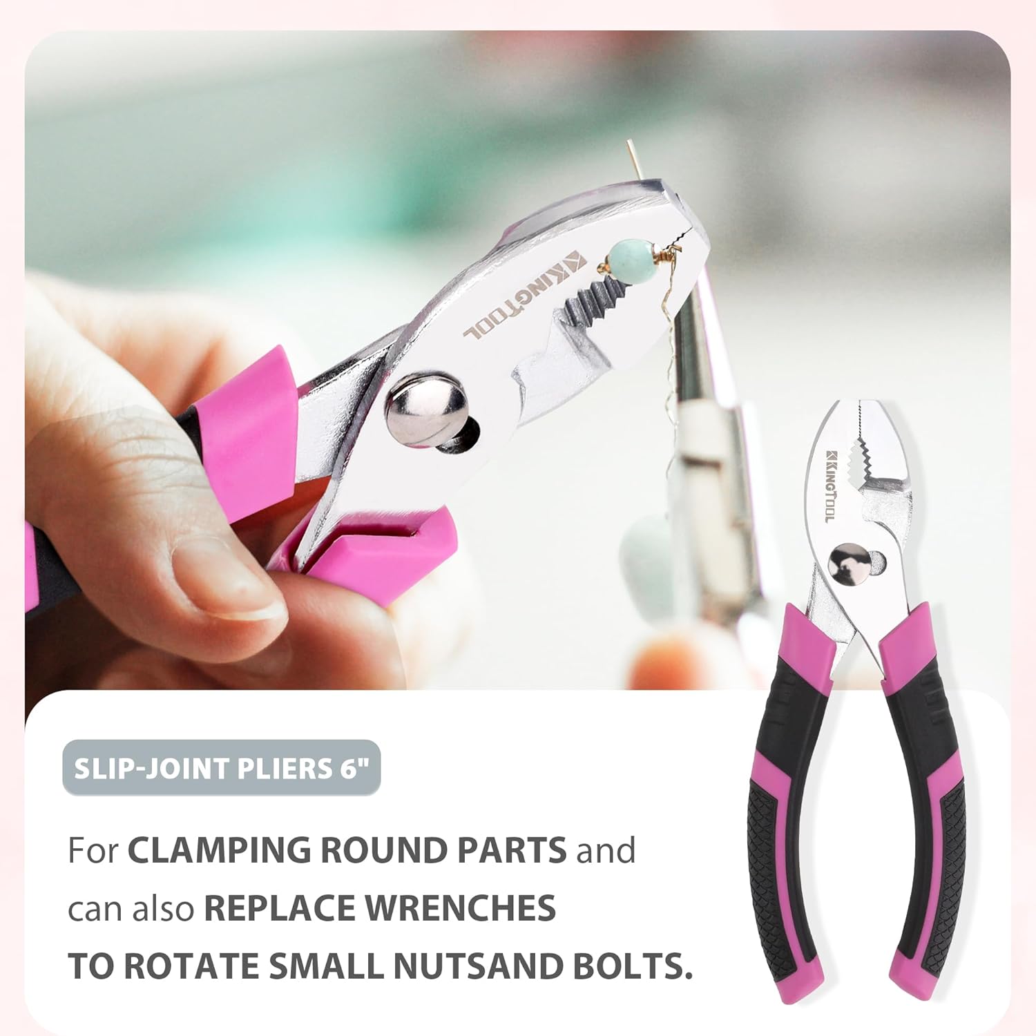 KingTool 149 PCS Pink Home Tool Set with Storage Case