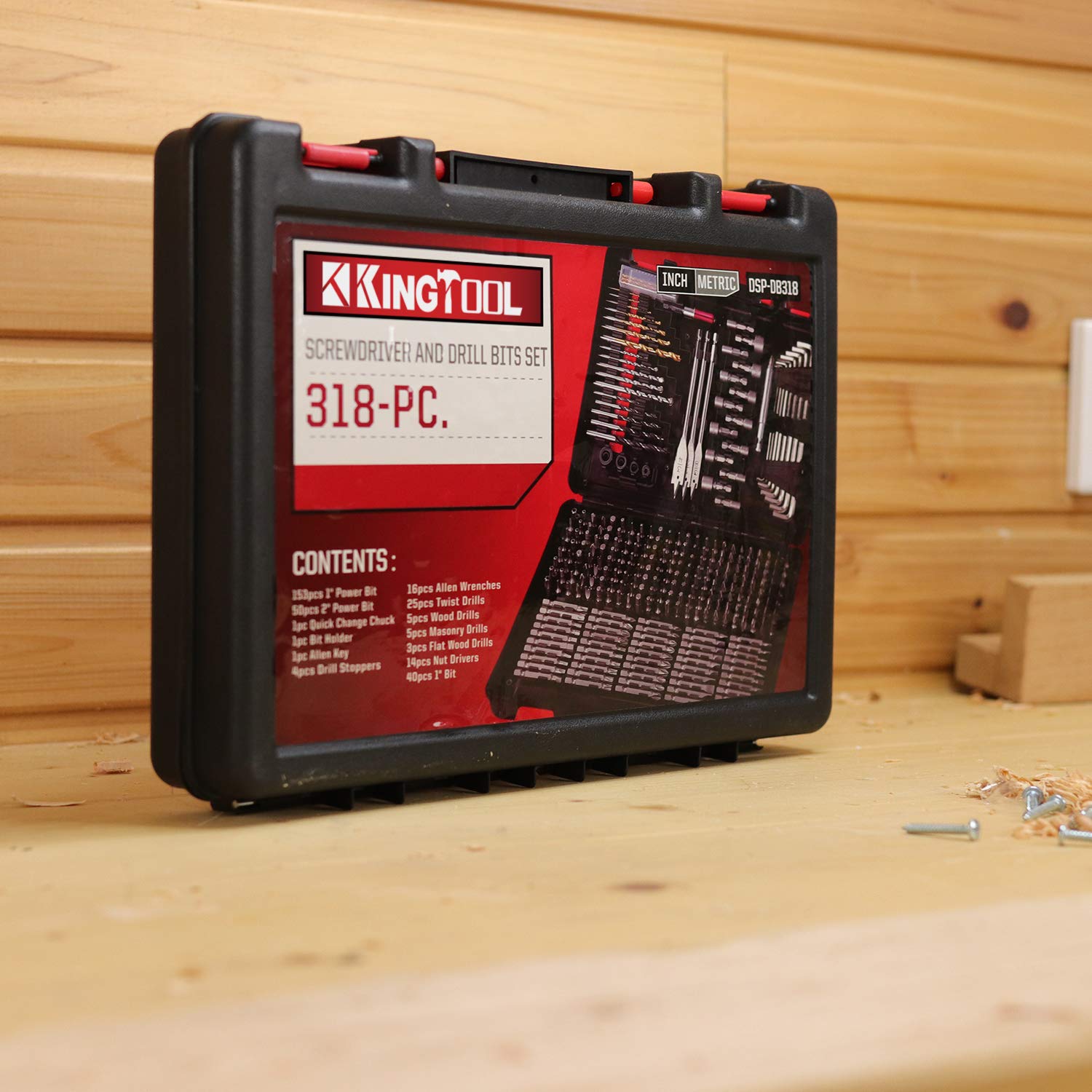 KingTool 318 PCS Drill Bit Set - HSS Cr-V Steel Accessories