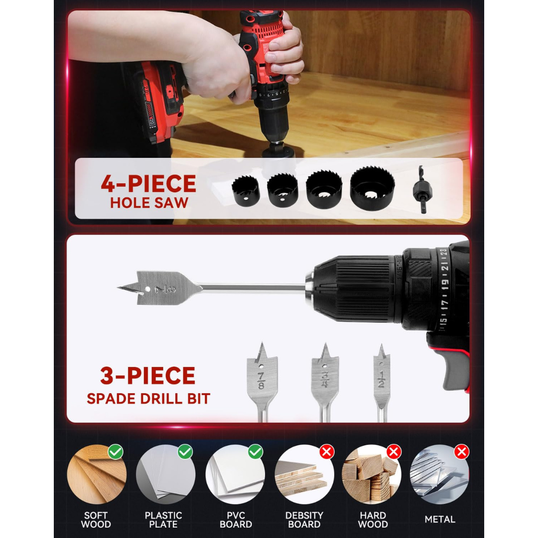 KingTool 400 PCS Drill Bit Set with Slide Drawer Case
