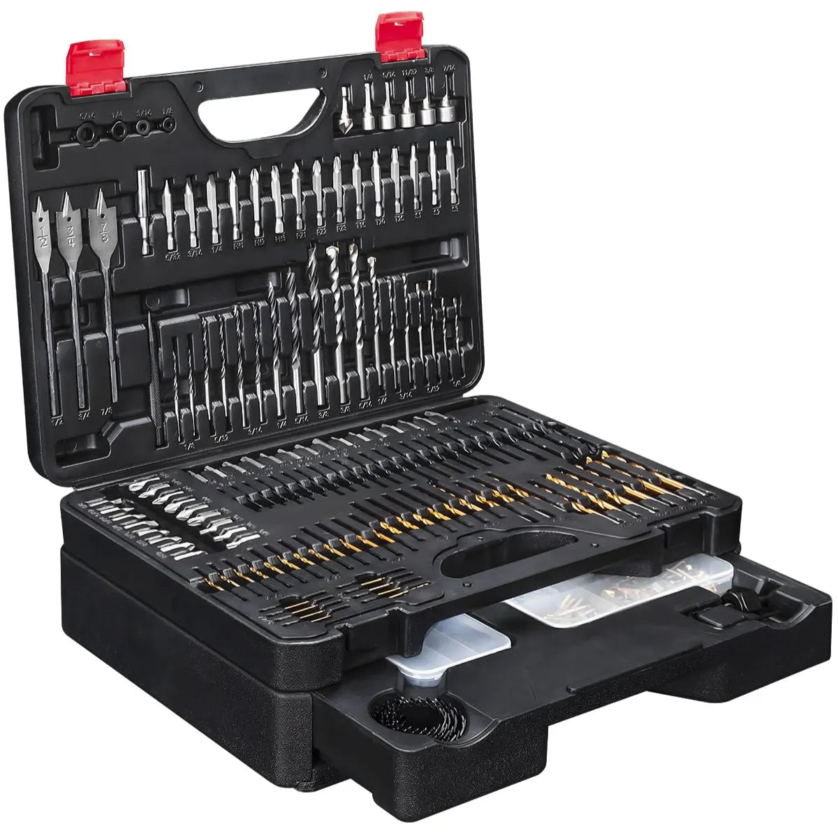 KingTool 400 PCS Drill Bit Set with Slide Drawer Case