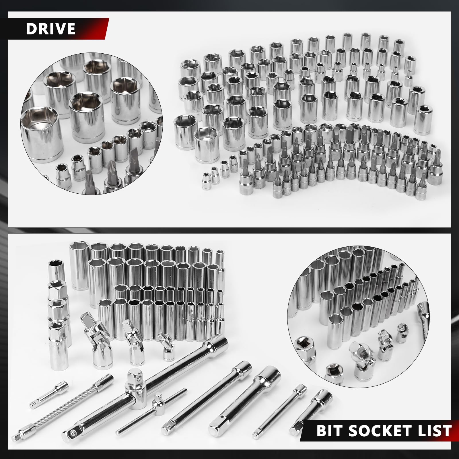 KingTool 408 PCS Mechanic Tool Set with Heavy Duty Case