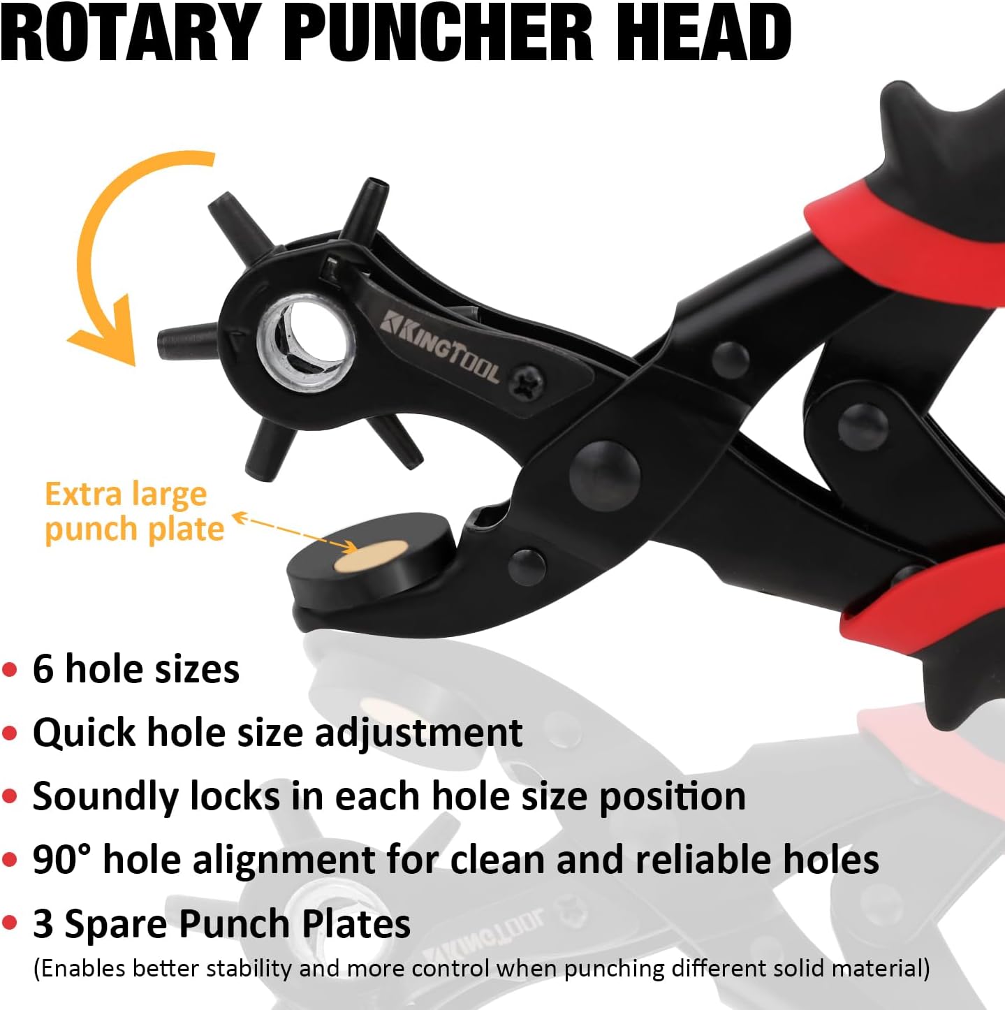 KingTool Leather Hole Punch Set - 6 Sizes