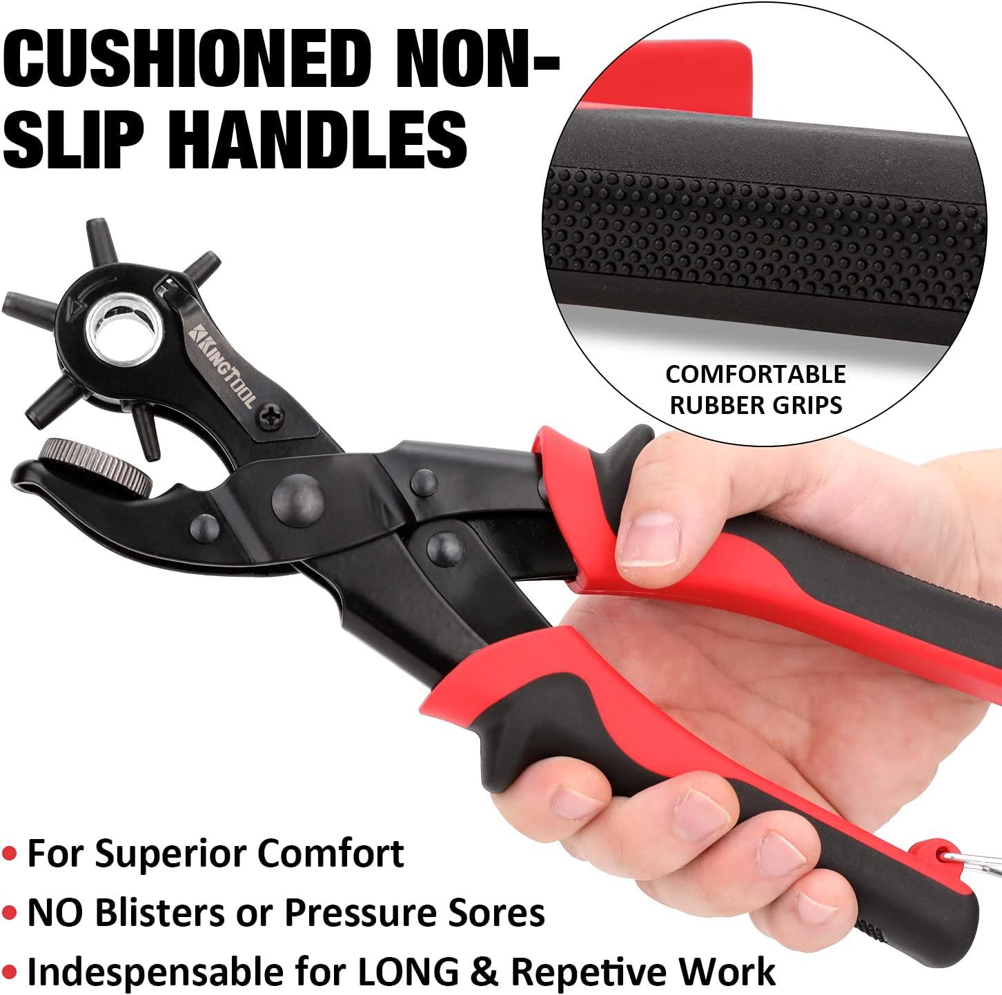 KingTool Leather Hole Punch Set - 6 Sizes