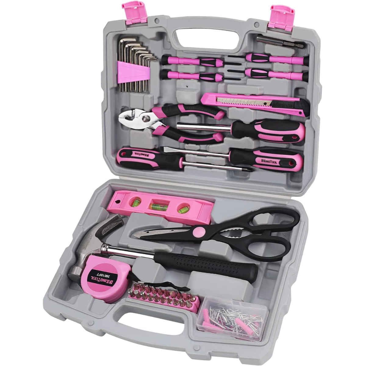 KingTool 149 PCS Pink Home Tool Set with Storage Case