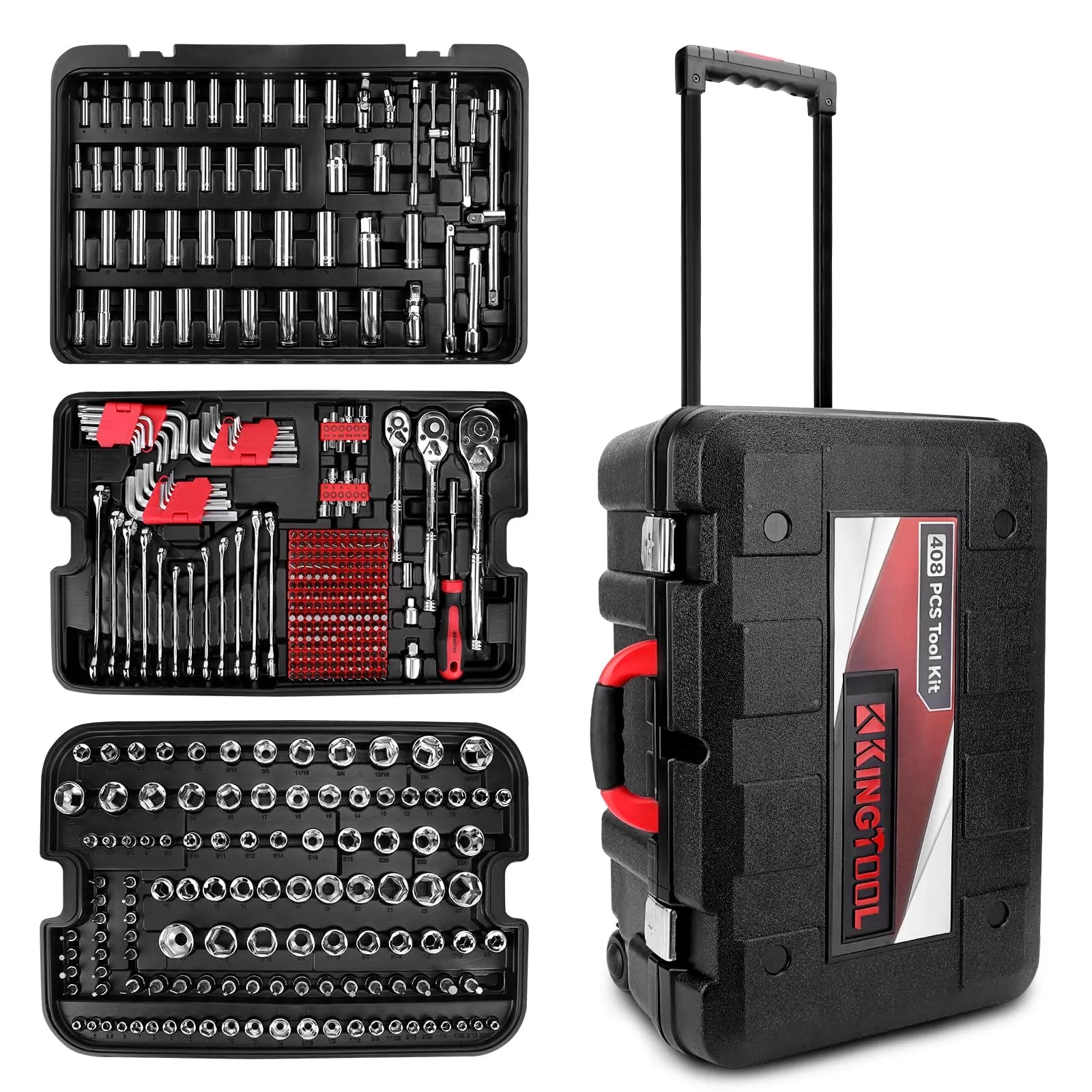 KingTool 408 PCS Mechanic Tool Set with Heavy Duty Case