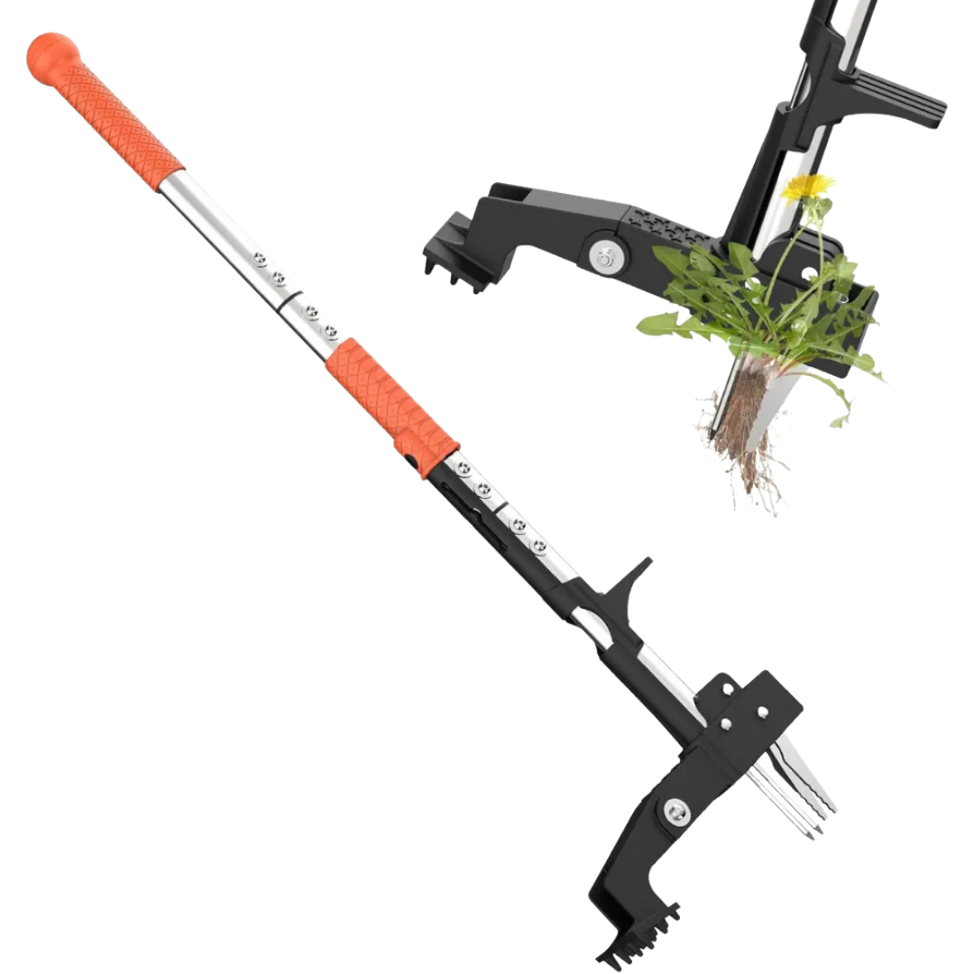 KingTool Weed Puller - Adjustable Handle Stainless Steel Claws